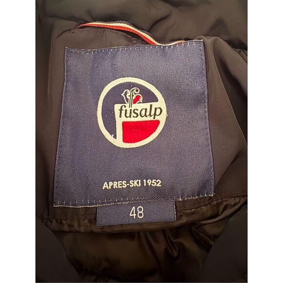 Fusalp Apres-Ski 1952 Puffer Jacket Quilted Coat‎ Navy Blue Full Zip Menswear - Picture 2 of 12